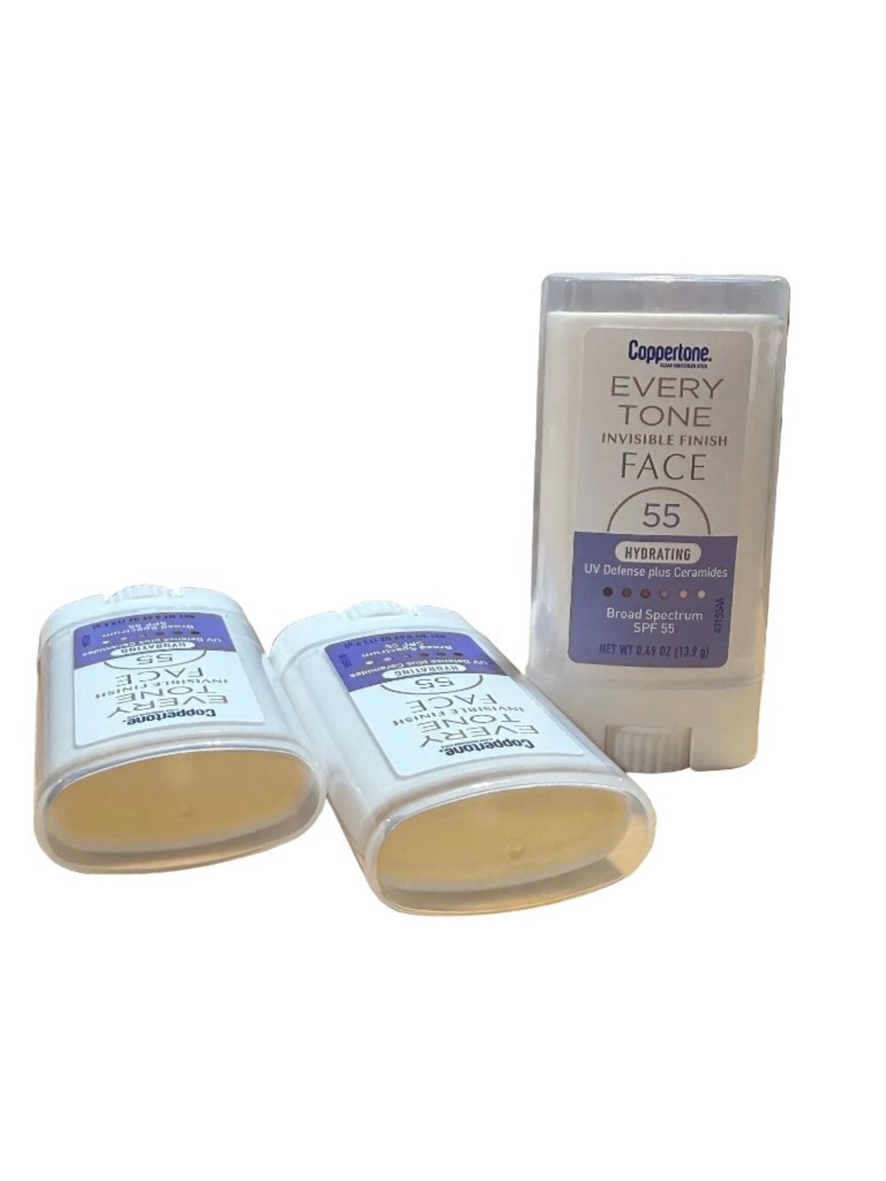 3 pack Coppertone Every Tone Invisible Finish FACE SPF 55+ Hydrating UV + cerami - Picture 3 of 3